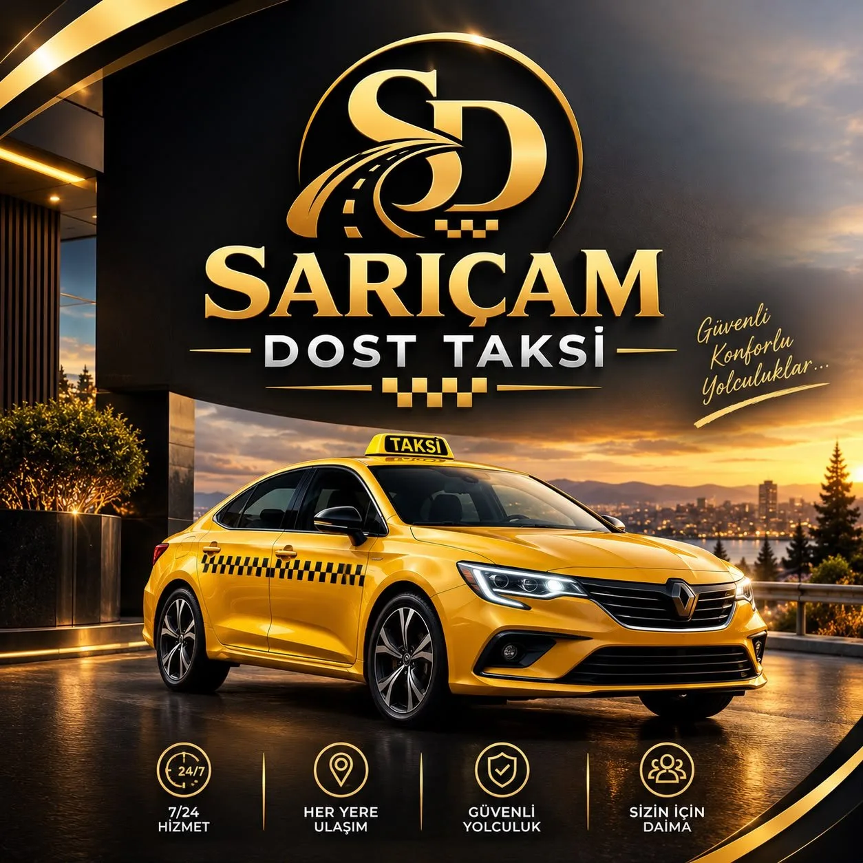 Sarıçam 7/24 taksi işleri ve en yakın taksi hizmeti